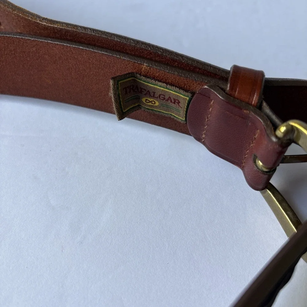 Trafalgar Belt Mens Size 40 Leather Golf Themed Sportwear Made In USA